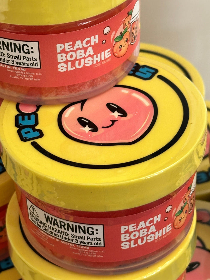 Peachybbies Interactive Slime Mattie B's Gifts & Apparel Toys Peach Boba Slushie