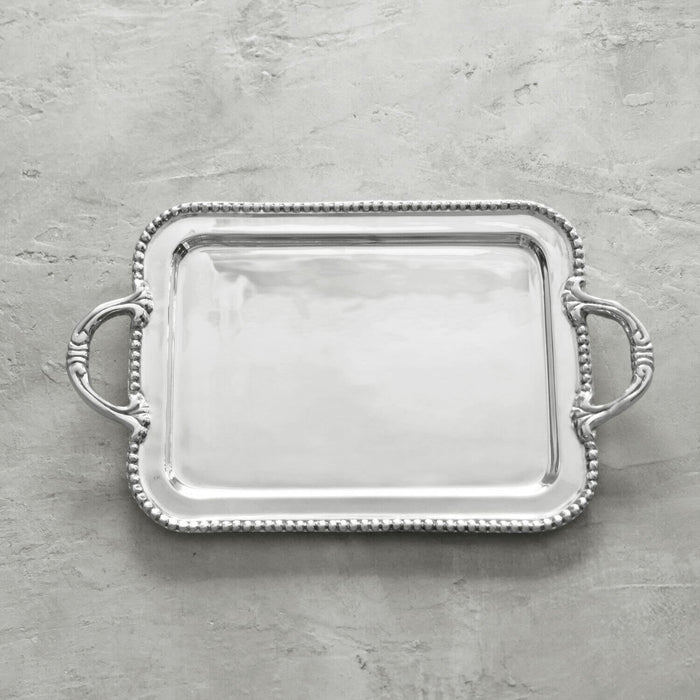 Beatriz Ball Pearl David Small Tray — Overhead view of the empty tray