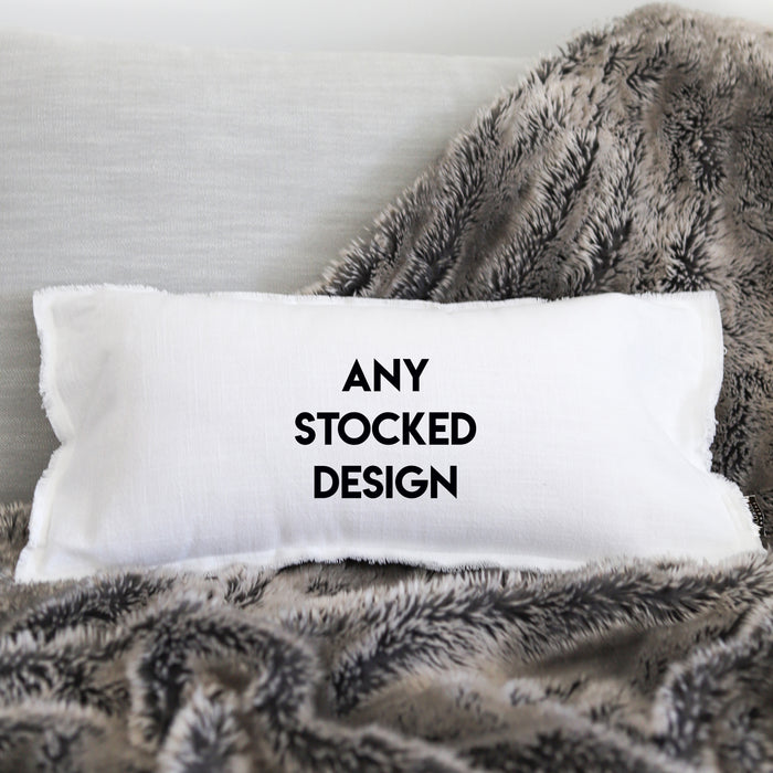 * PILLOW 24"x12" LUMBAR - Choose Any Stock Design