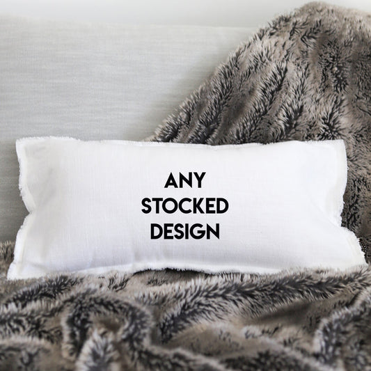 * PILLOW 24"x12" LUMBAR - Choose Any Stock Design