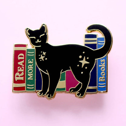 Read More Books Cat Enamel Pin