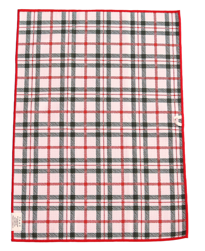 RED TARTAN MICROFIBER - HAND TOWEL