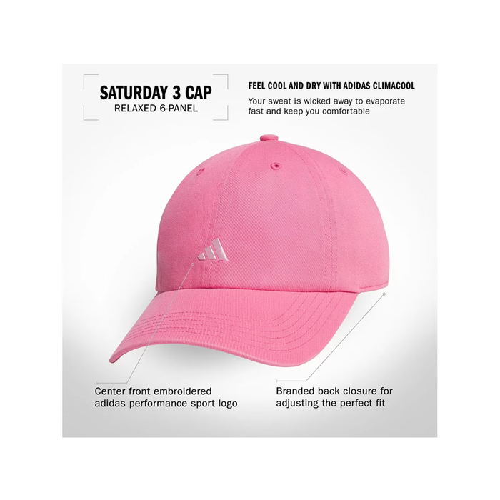 Adidas Saturday 3 Baseball Cap – JJ7647 Pink