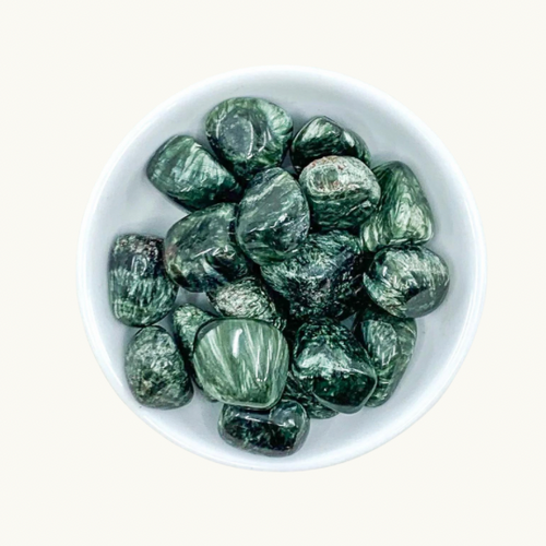 Seraphinite Tumbled Crystals - Evolution & Angelic Connection - Juniper Stones