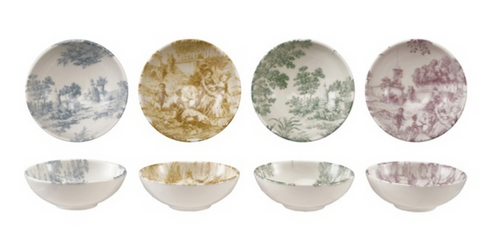 STONEWARE TOILE BOWL - 4 COLORS