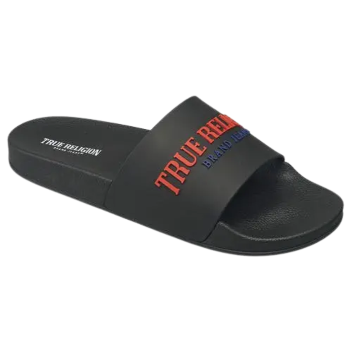 True Religion Men's Weezy Slides Black