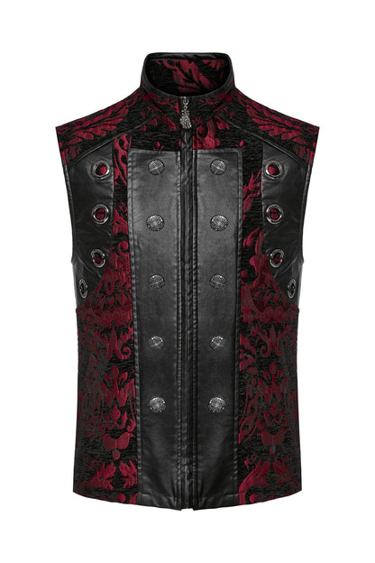 Bloodletting Damask Vest [Black/Red]