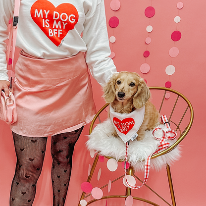 Dog Bandana - My Mom is my BFF (RED)