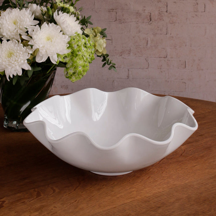 Beatriz Ball Vida Havana Carola Extra Large Bowl White — Closer view of the empty bowl
