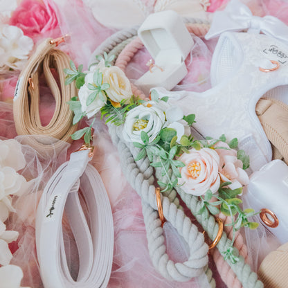 Dog Leash Flower Accessory