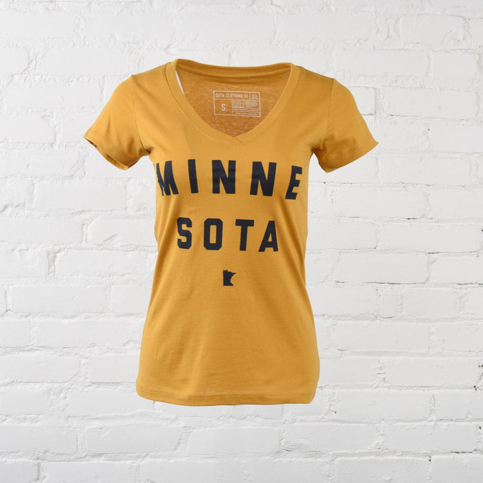 Women's Woodland V-neck Tee - Antique Gold - Pickup or in person shop only